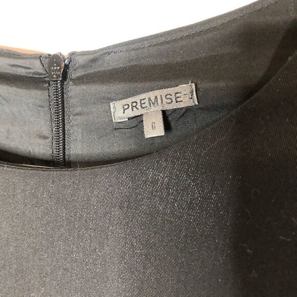 Premise Black Blouson Arm Sheath Dress - Picture 4 of 12